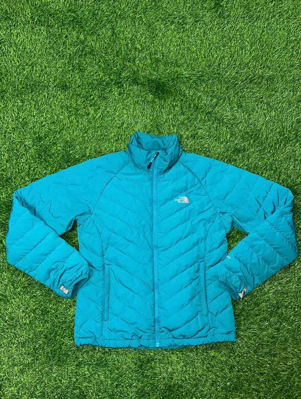 The North Face 550 Down Puffer Jacket Teal Blue Women's Medium